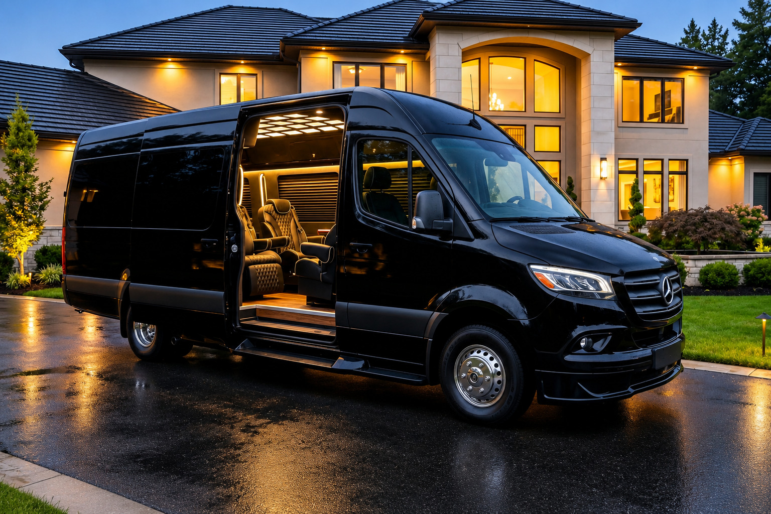 Luxury Mercedes Sprinter private driver New York